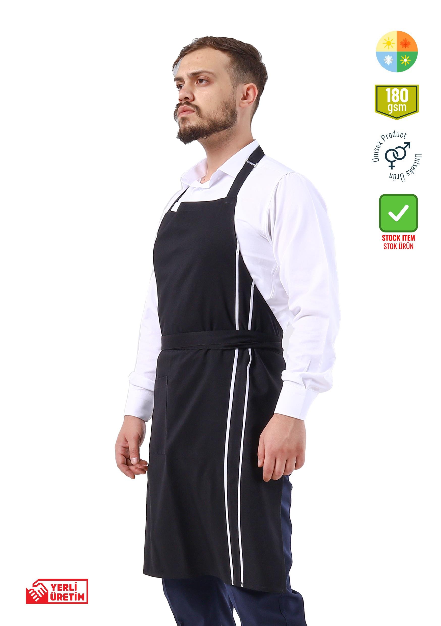 Barista Önlük Siyah-Beyaz, Barista Önlük Siyah-Beyaz - Concept Alina (İş Elbisesi, İş Kıyafetleri, Yanmaz İş Elbisesi, Yanmaz İş Kıyafeti, Alev Almaz İş Elbisesi, Toptan, Üreticileri, İmalatçıları, Konya, İstanbul, Kocaceli, Gebze), Aşçı-Garson Kıyafetleri