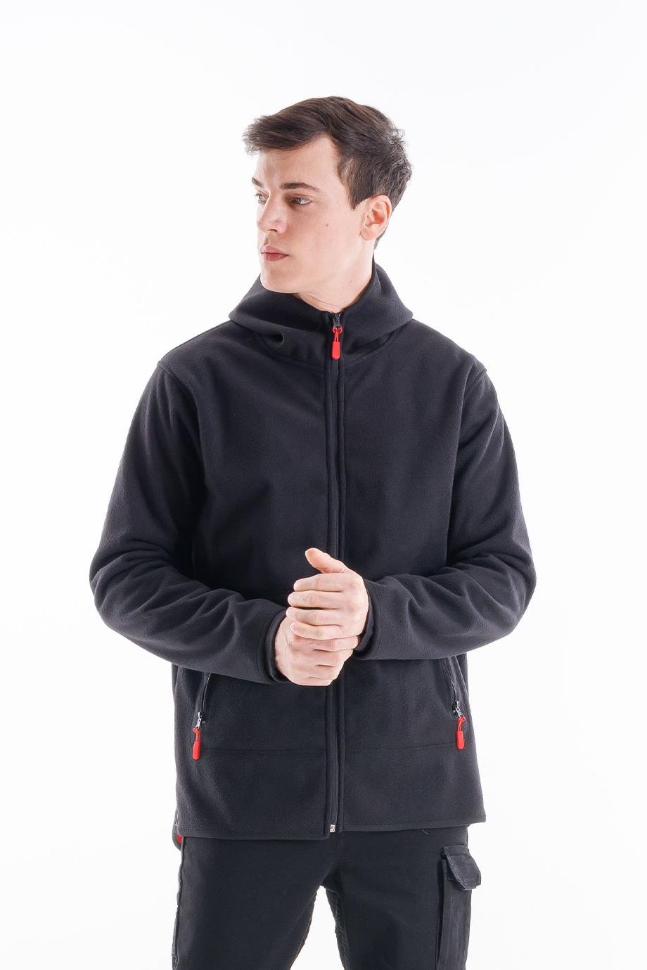 Double Sided Fleece Jacket Black