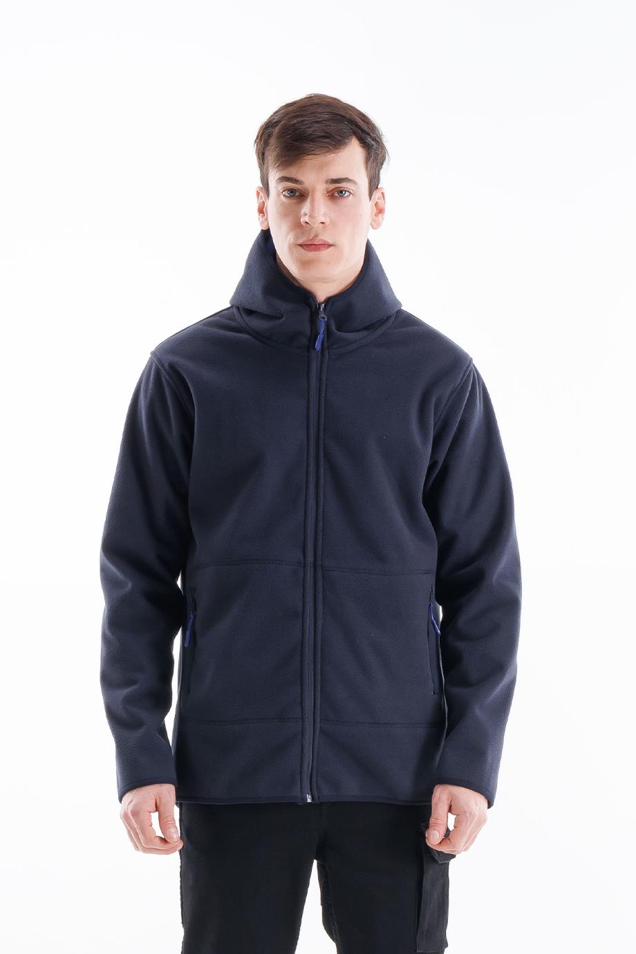 Double Sided Fleece Jacket Navy Blue