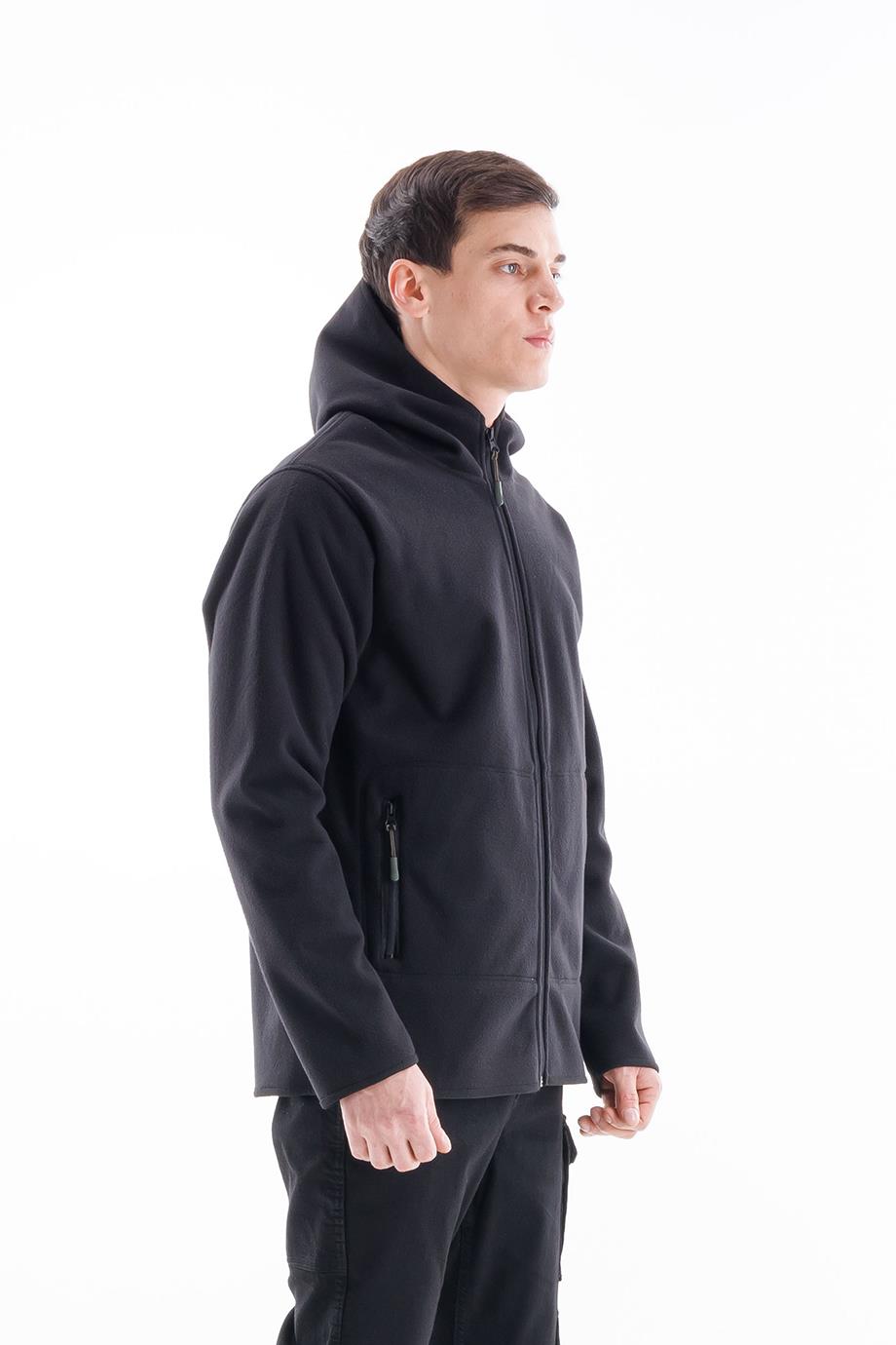 Double Sided Fleece Jacket Black