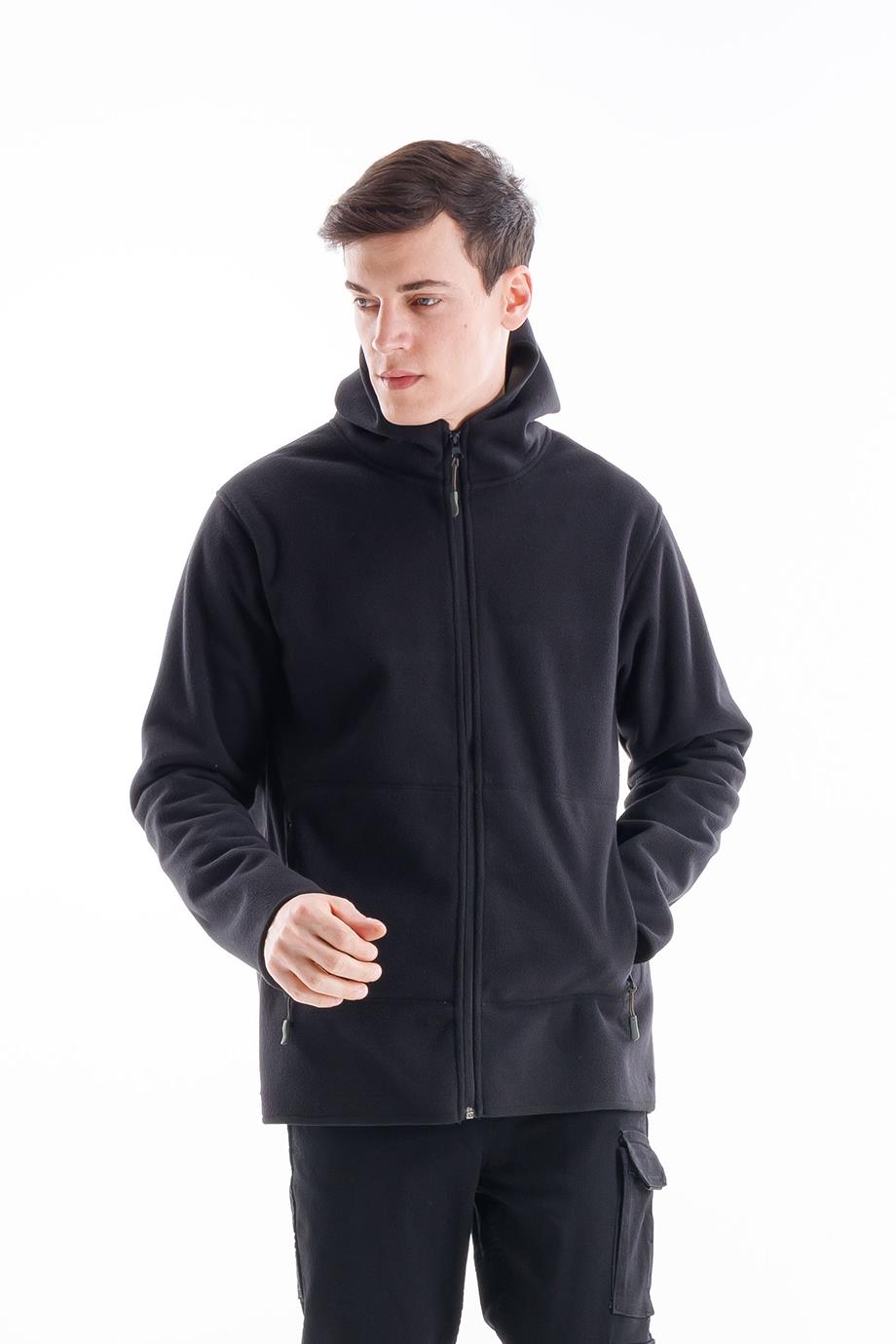 Double Sided Fleece Jacket Black