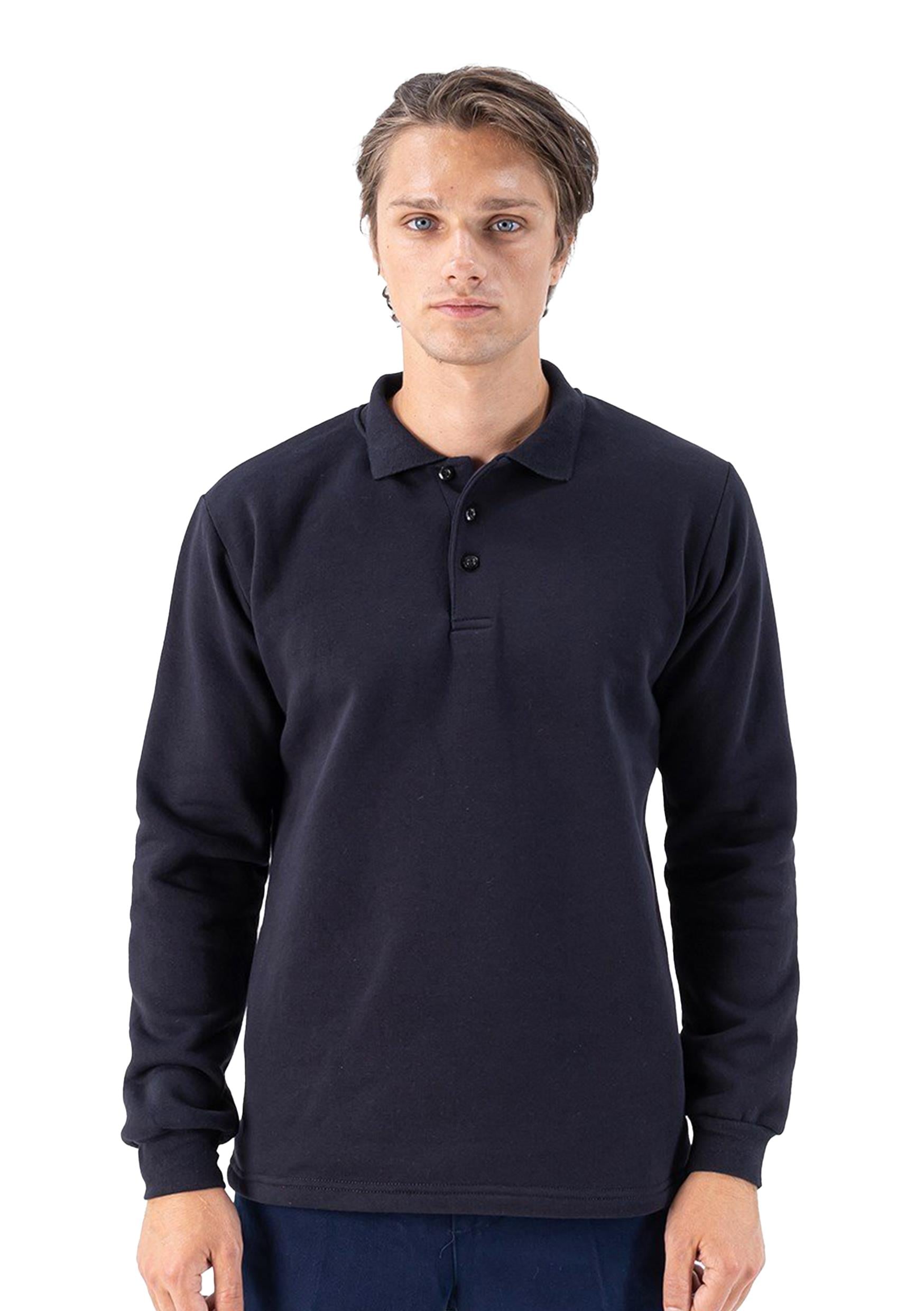 Elegance Polo Collar Sweatshirt Navy Blue , , Sweatshirt