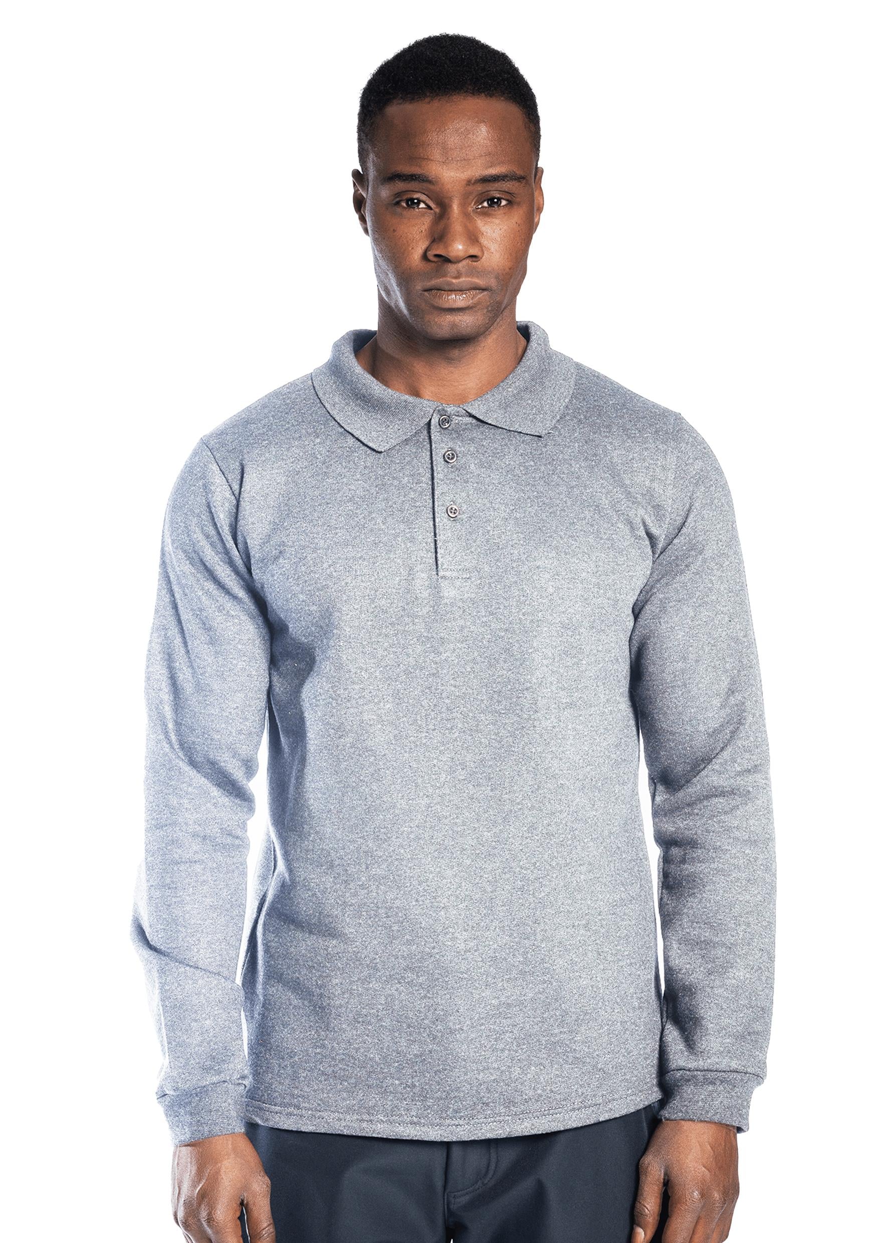 Regular Polo Sweatshirt Gri, , Polo Yaka Sweatshirt