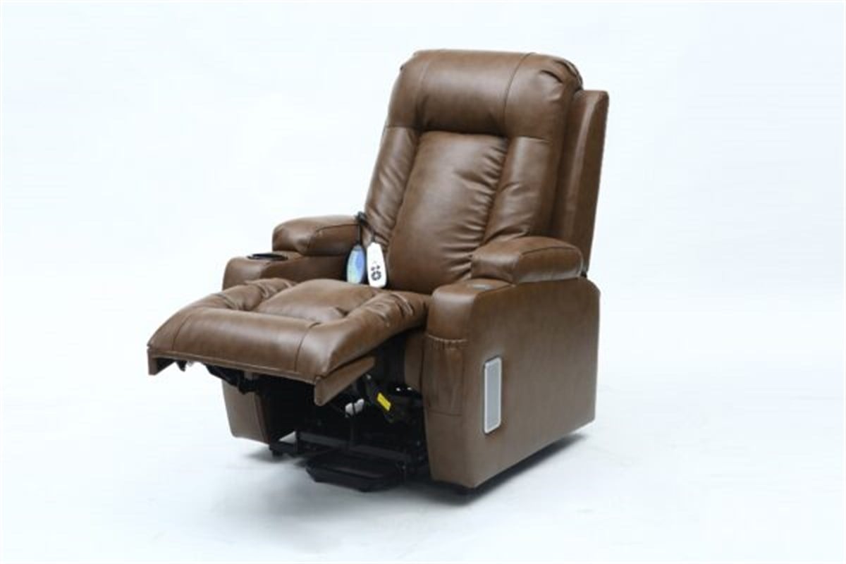 Cellini Happy Daddy Pro Deri Kahve- Masajlı Baba Tv Koltuğu