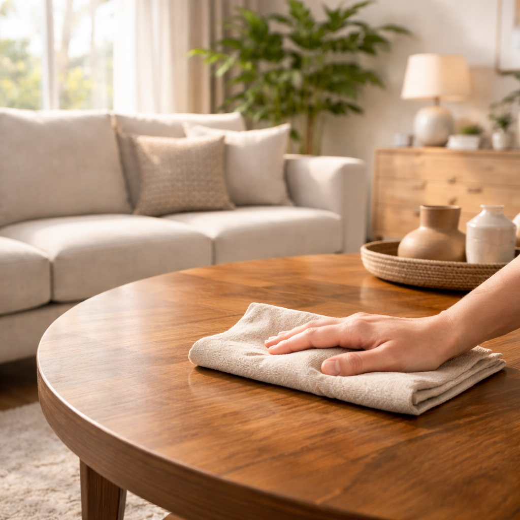 modern mobilyalar için ahşap kumaş ve metal yüzeylerde doğru temizlik ve bakım yöntemleri