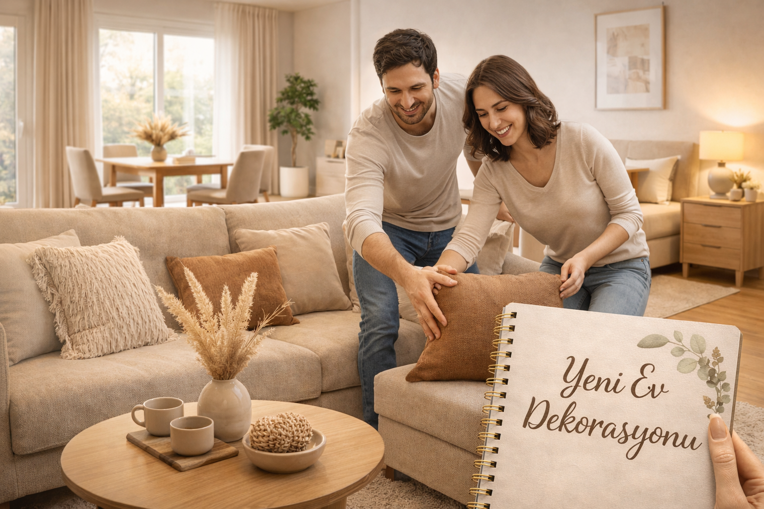 Salon Dekorasyonu Oluşturduğu Modern Yaşam Alanı
