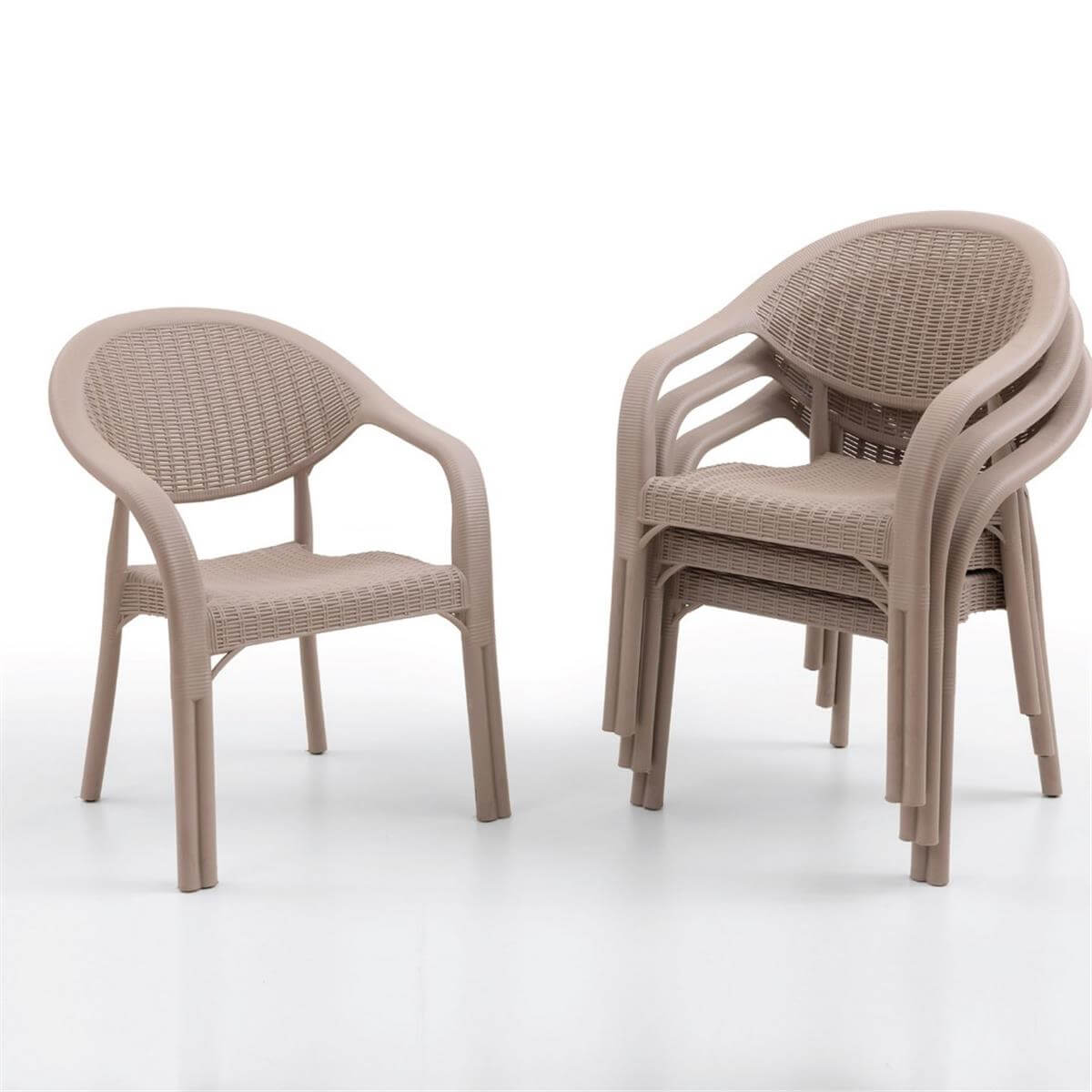 Bambu Pro Kollu Rattan Sandalye