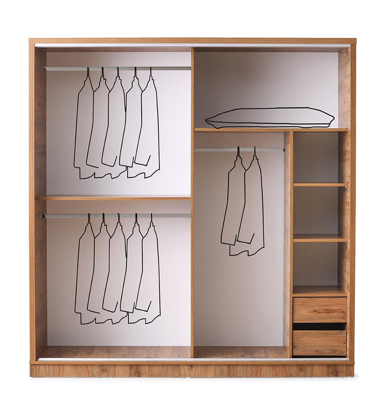 Efe 180cm Sürgülü Dolap