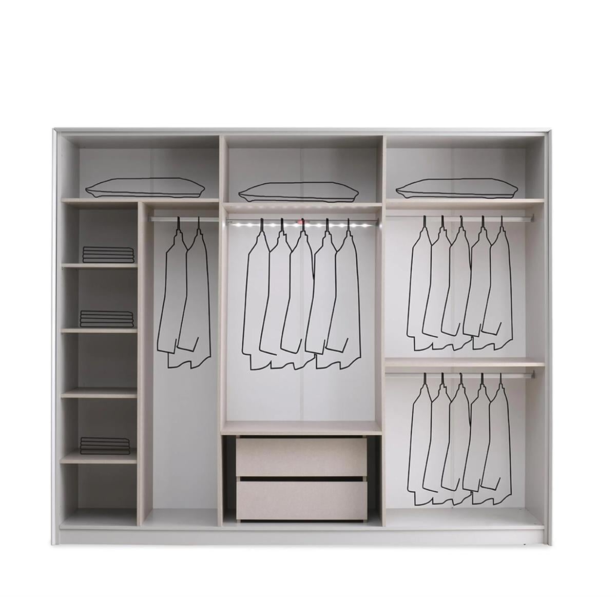 Leon 6 Kapaklı Dolap