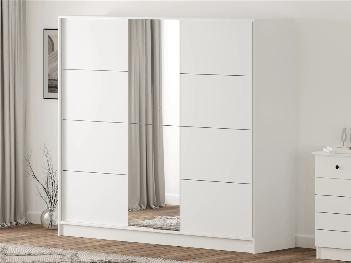 Öykü 160 cm Beyaz Sürgülü Dolap
