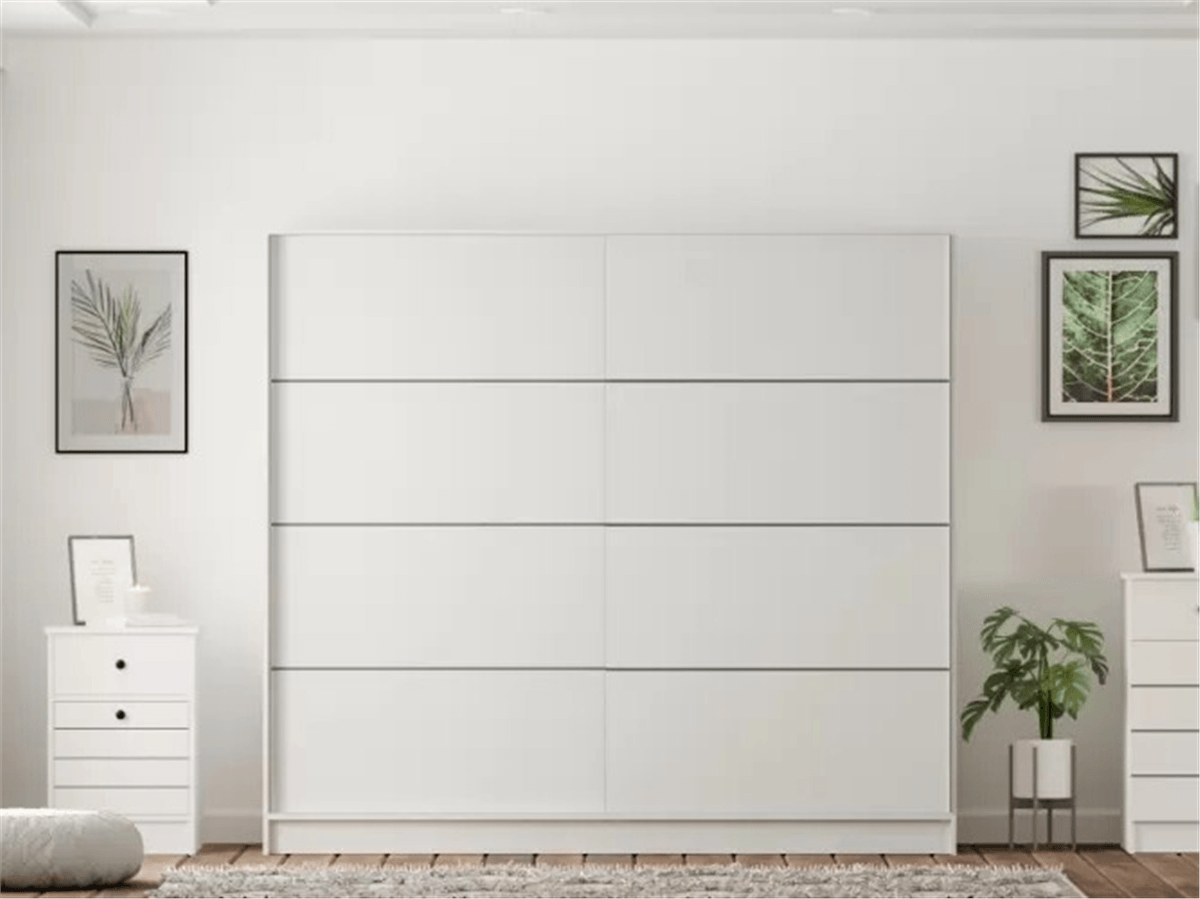 Öykü 210 cm Beyaz Sürgülü Dolap