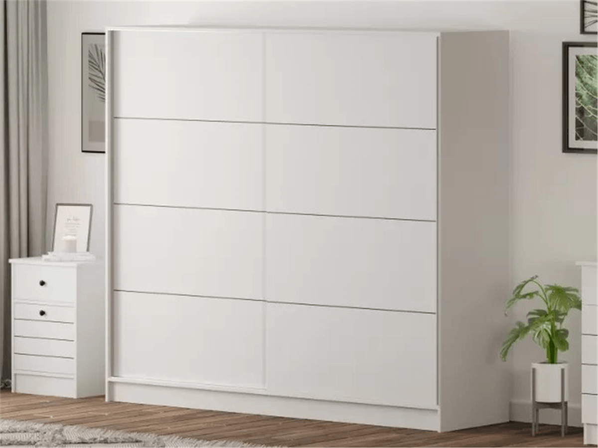 Öykü 210 cm Beyaz Sürgülü Dolap