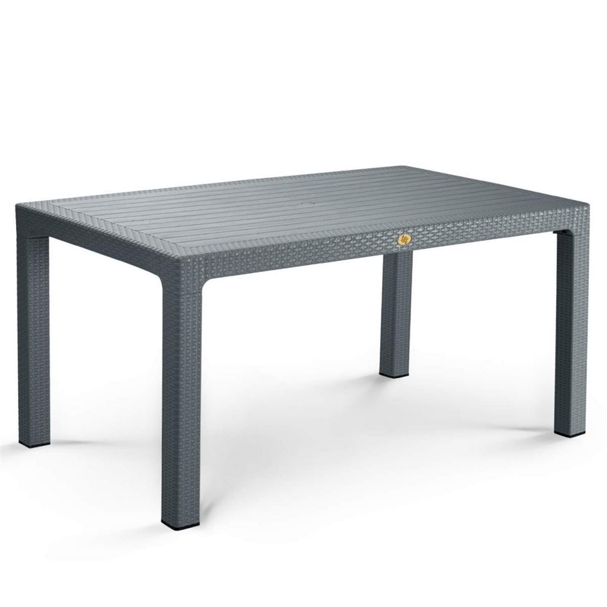 Rattan 90x150 Camsız Bahçe Masası