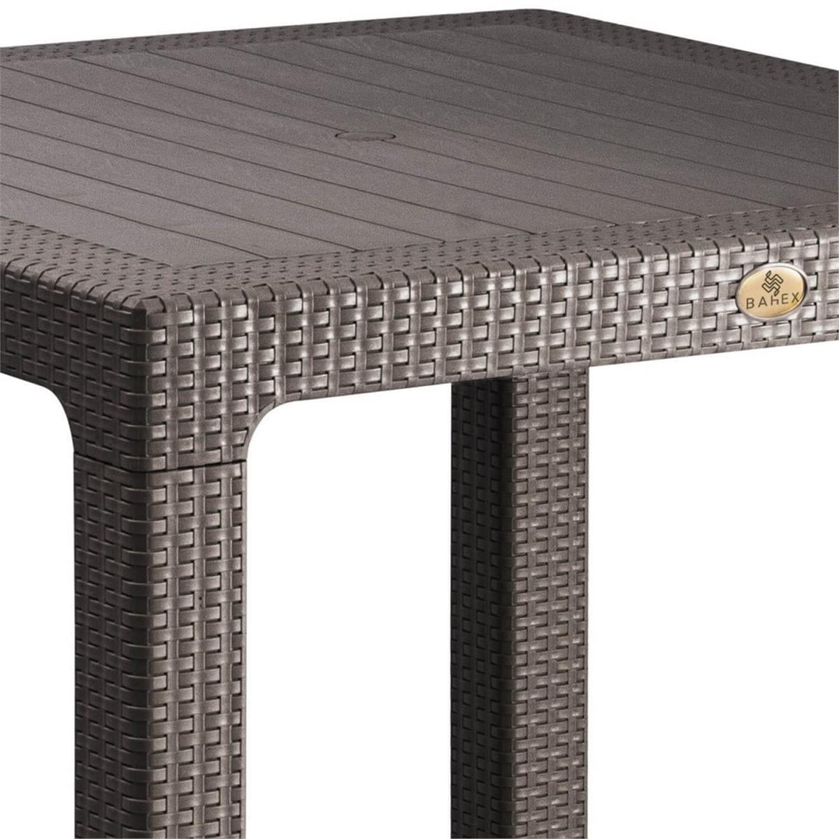 Rattan 90x90 Camsız Bahçe Masası