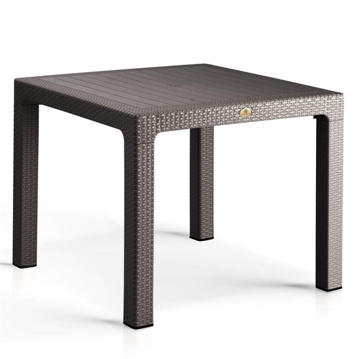 Rattan 90x90 Camsız Bahçe Masası