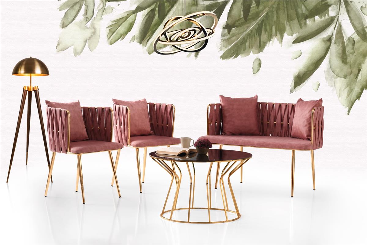 Sarmaşık Çay Seti Altın Ayak