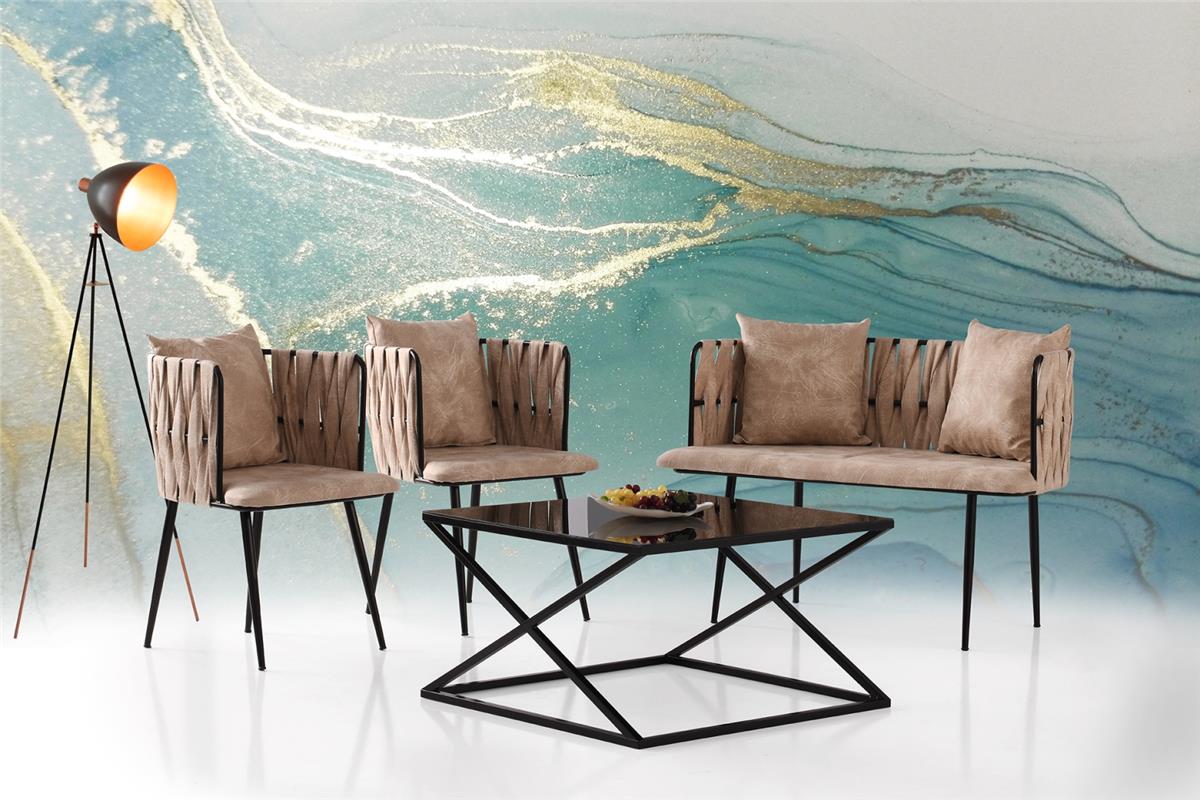 Sarmaşık Çay Seti Boyalı Ayak