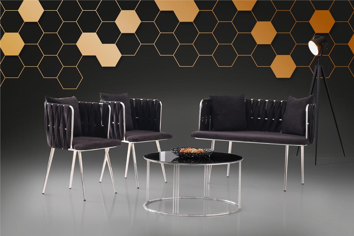 Sarmaşık Çay Seti Krom Ayak