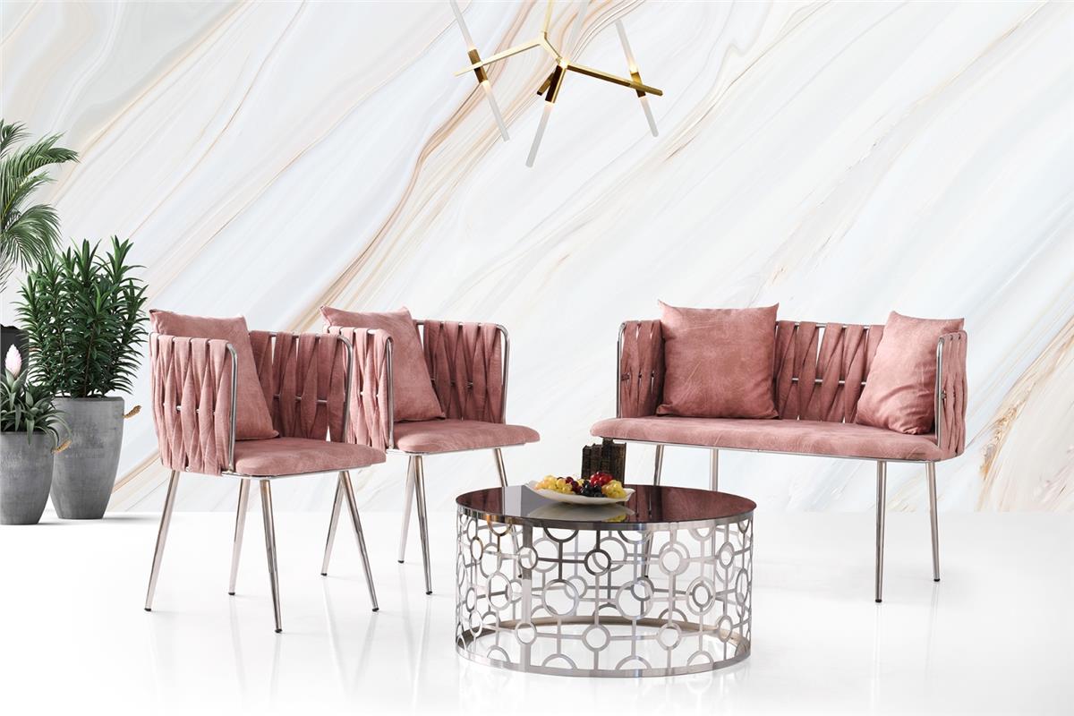 Sarmaşık Çay Seti Krom Ayak