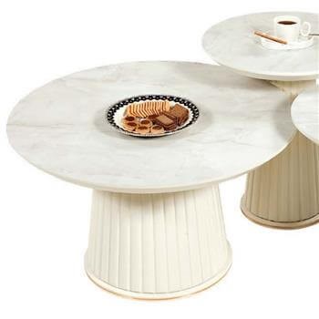 Angel Beyaz Orta Sehpa