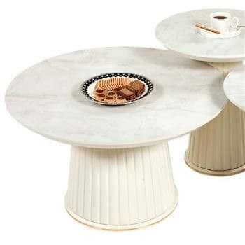 Angel Beyaz Orta Sehpa