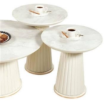 Angel Beyaz Zigon Sehpa