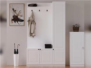 Mina Beyaz Country 120 cm Portmanto