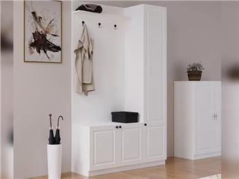 Mina Beyaz Country 120 cm Portmanto