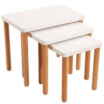 Bohem Krem 3lü Zigon Sehpa