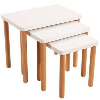 Bohem Krem 3lü Zigon Sehpa