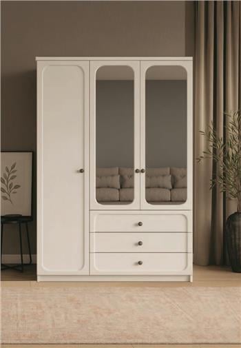 Defne MDF 3 Kapaklı Dolap