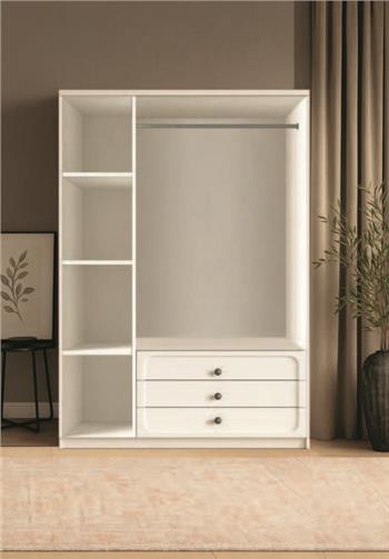 Defne MDF 3 Kapaklı Dolap