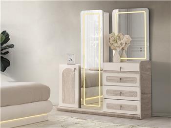 Dubai MDF Aynalı Şifonyer