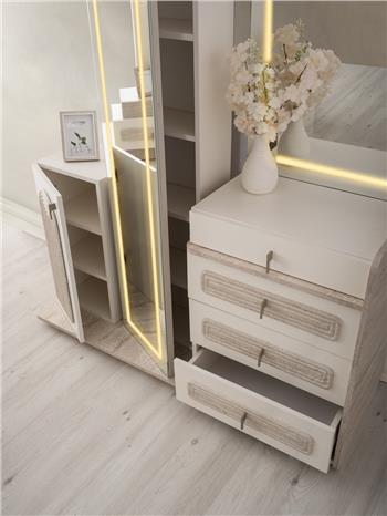 Dubai MDF Aynalı Şifonyer