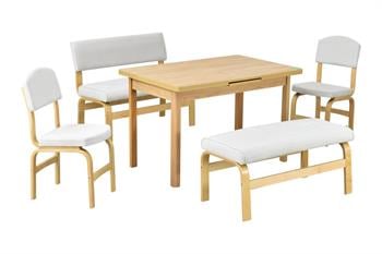Fırat Banklı Masa Takımı Naturel