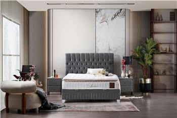 Lexus Gri Yatak Baza ve Başlık Seti