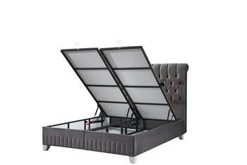 Lexus Gri Yatak Baza ve Başlık Seti