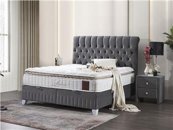 Lexus Gri Yatak Baza ve Başlık Seti