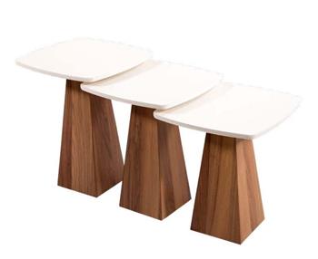 Lucca Krem Zigon Sehpa