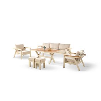 Milas Üçlü Alüminyum Oturma Grubu