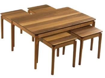 Napoli Ceviz 4+1 Sehpa Seti