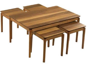 Napoli Ceviz 4+1 Sehpa Seti