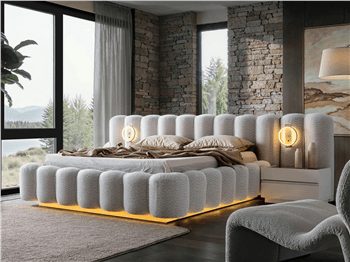 Nova Ledli Bazalı Karyola ve Başlık