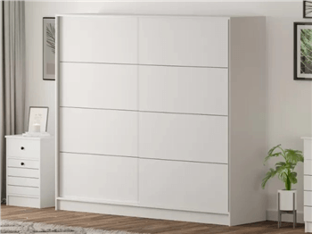 Öykü 210 cm Beyaz Sürgülü Dolap