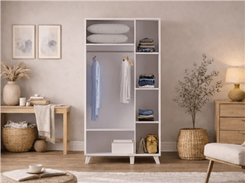 Öykü 210 cm Beyaz Sürgülü Dolap