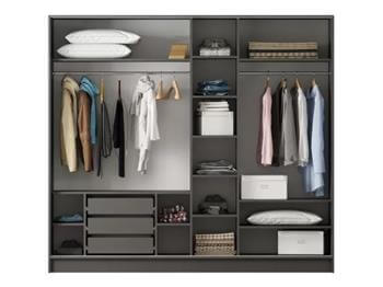 London 210 cm Aynalı Sürgülü Dolap