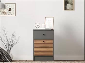 London Modern Kapaklı ve Çekmeceli Komodin