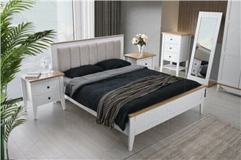 Polka Çift Kişilik Karyola ve Başlık