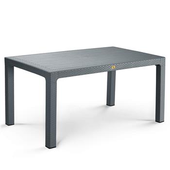 Rattan 90x150 Camsız Bahçe Masası