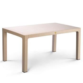 Rattan 90x150 Camsız Bahçe Masası